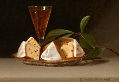 Stilleven met rozijnencake door Raphaelle Peale