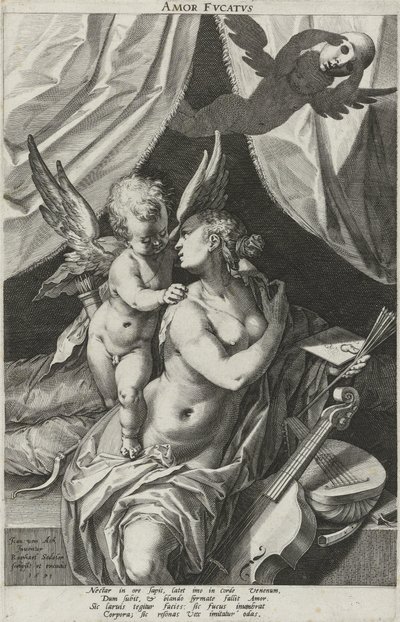 Allegorie op de bedrieglijke liefde door Raphaël Sadeler (I)