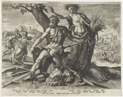 Cholerisch temperament door Raphaël Sadeler (I)