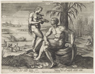 Flegmatisch temperament door Raphaël Sadeler (I)