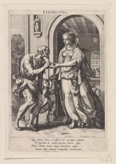 Liefdadigheid door Raphaël Sadeler (I)