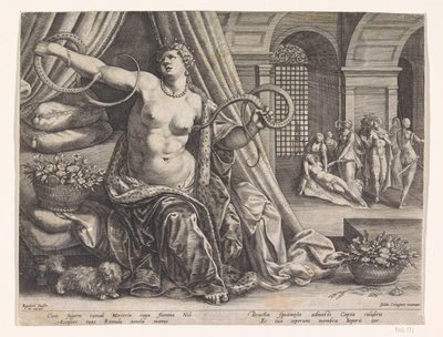 Zelfmoord van Cleopatra door Raphaël Sadeler (I)