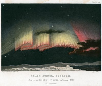 Aurora Borealis of Noorderlicht, gordijnvorm door Rapine