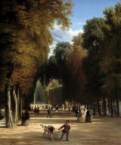 Wandeling naar het Parc de Saint Cloud (detail) door Raymond Esbrat
