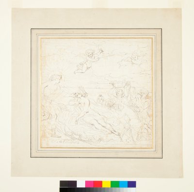 Apollo, Amphitrite en mariene godheden brengen offers door Raymond Lafage