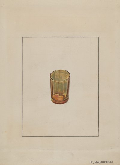 Amberkleurig glas door Raymond Manupelli