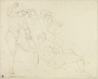 Schetsen van zes klassieke figuren door Raymond de Lafage