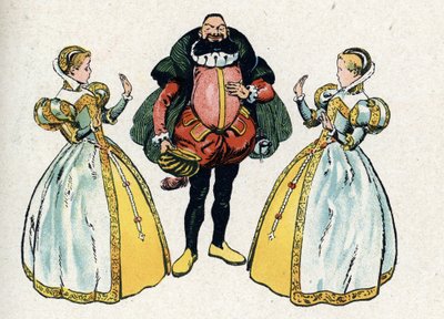 "Barbe-Bleue" uit de sprookjes van Charles Perrault (illustratie) circa 1920 door Raymond de la Neziere