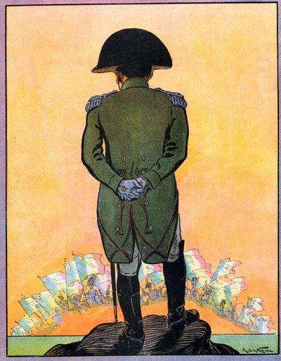 Portret van Napoleon I (1769-1821) op het eiland Sint-Helena. Napoleon I op het eiland Sainte-Helene uit 