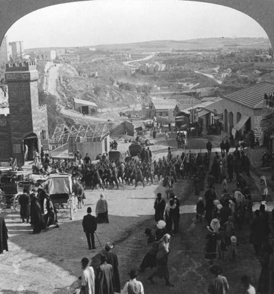 Inname van Jeruzalem, Palestina, Eerste Wereldoorlog, ca. 1917-1918 door Realistic Travels Publishers