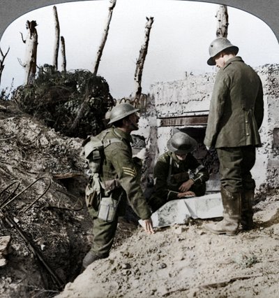 Veroverde Duitse bunker, Poelecappelle, België, Eerste Wereldoorlog, 1914-1918 door Realistic Travels Publishers