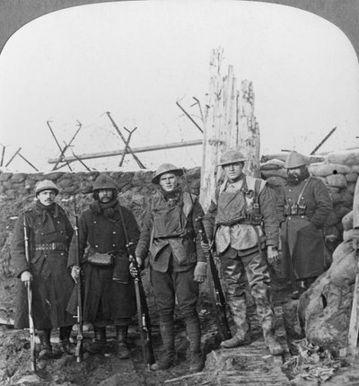 Lewis machinegeweerschutters, Hollebeke, België, Eerste Wereldoorlog, c1914-c1918 door Realistic Travels Publishers