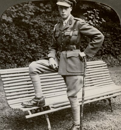 De Prins van Wales in militair uniform, Frankrijk, Eerste Wereldoorlog, 1914-1918 door Realistic Travels Publishers