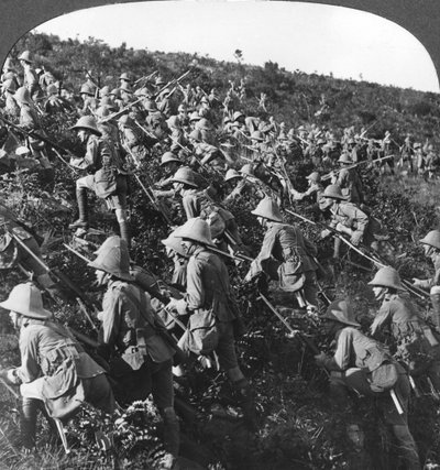 Ze dringen aan, de ware bulldogaanval van onze troepen bij Gallipoli, Turkije, Eerste Wereldoorlog, 1915 door Realistic Travels Publishers