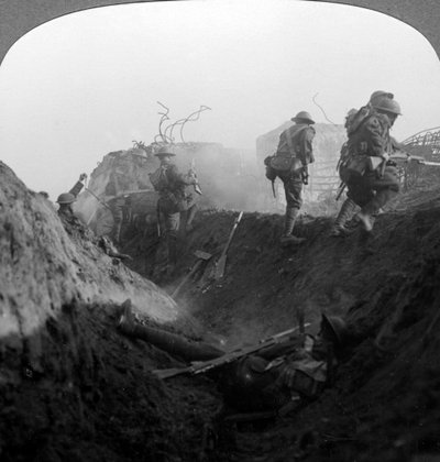 Loopgravenoorlog aan de Hindenburglinie, Bellicourt, Frankrijk, Eerste Wereldoorlog, 1917-1918 door Realistic Travels Publishers