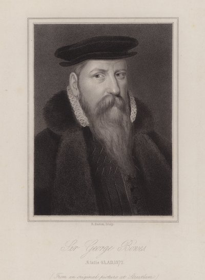 Sir George Bowes, Engelse soldaat (gravure) door Reginald Easton
