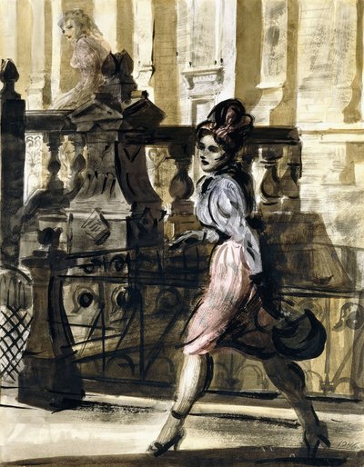 Wandeling door het centrum door Reginald Marsh