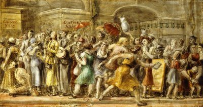 Veertiende straat door Reginald Marsh