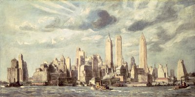 Lower Manhattan door Reginald Marsh