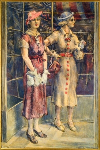 Rode knoppen door Reginald Marsh