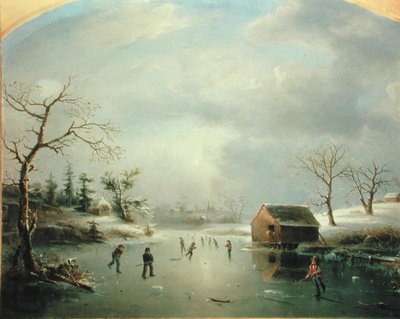 Schaatsvijver in Morristown, New Jersey door Regis Francis Gignoux