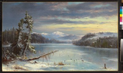Besneeuwd landschap door Regis Francis Gignoux