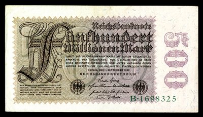 Papiermark van de Weimarrepubliek, hyperinflatieperiode na de Eerste Wereldoorlog (1921-24) door Reichsbankdirektorium Berlin