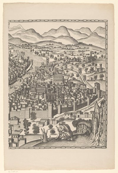Gezicht op Florence (rechterdeel) door Reichsdruckerei