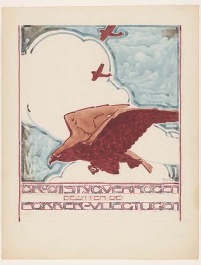 Groot stijgvermogen bezitten de Fokker-vliegtuigen door Reijer Stolk (signed by artist)