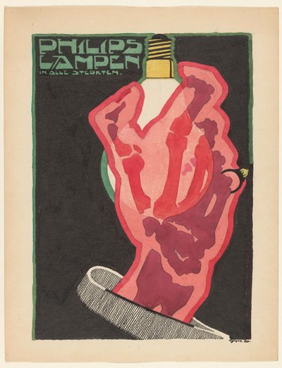 Philips lampen in alle sterkten (originele titel op object) door Reijer Stolk (signed by artist)