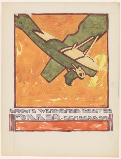 Groote wendigheid bezit de Fokker-eendekker door Reijer Stolk