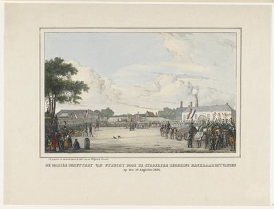 De Mobile Schuttery van Utrecht door de Stedelyke Regering dankbaar ontvangen. op den 19 Augustus 1834 door Reinier Craeyvanger