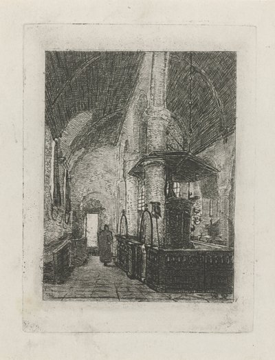 Kerkinterieur door Reinier Evert Johannes Roeterink