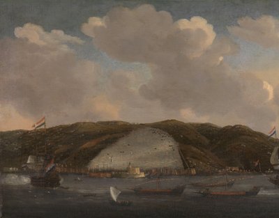 Gezicht op Algiers door Reinier Nooms (signed by artist)