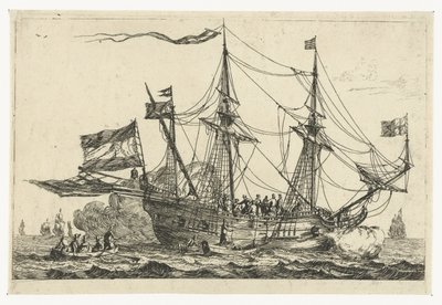 Aankomst van een Engels schip door Reinier Nooms