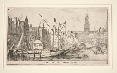 Het Rokin, met de Beurs door Reinier Nooms