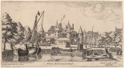 Nieuwmarkt met St. Anthoniswaag door Reinier Nooms, called Zeeman