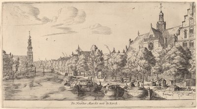 Noordenmarkt met de Noorden Kerk door Reinier Nooms, called Zeeman