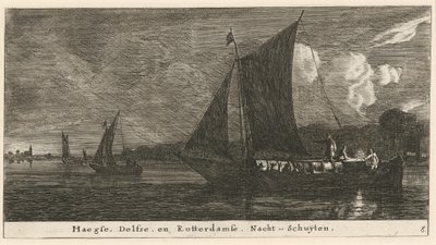 De Nachtboten naar Den Haag, Delft en Amsterdam door Reinier Nooms, called Zeeman