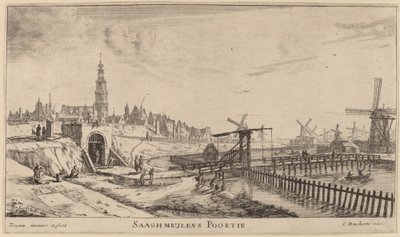 Zaagmolenpoort door Reinier Nooms, called Zeeman