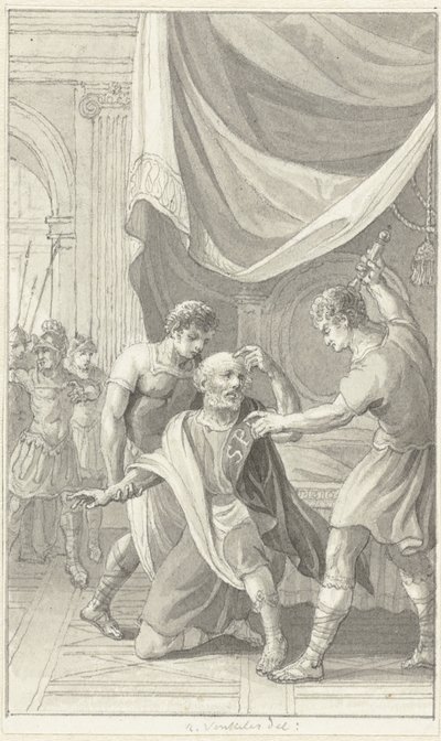 De tachtigjarige Gordianus tot het keizerschap gedwongen door Reinier Vinkeles (I)
