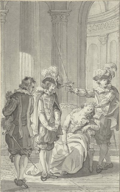 Illustratie voor het toneelstuk Ines de Castro van Rhijnvis Feith door Reinier Vinkeles (I)