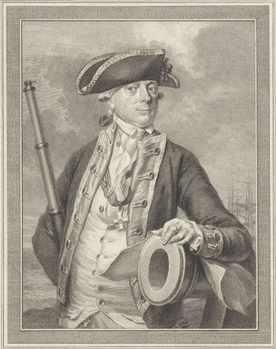 Admiraal Jan Hendrik van Kinsbergen 1735-1819, Graaf van Doggersbank, 1781 door Reinier Vinkeles