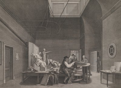 De Tekenacademie bij de Felix Meritis Society in Amsterdam, ca. 1800 door Reinier Vinkeles