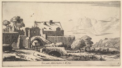 Een watermolen bij St. Denis, 17e eeuw door Reinier Zeeman