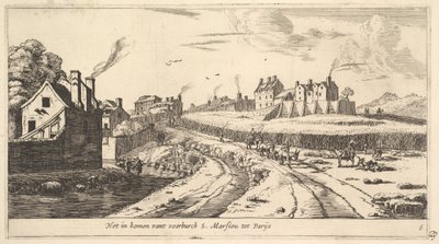 Ingang naar de Voorstad van Saint Marceau bij Parijs door Reinier Zeeman