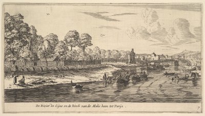De Rivier de Seine bij de Bocht van de Mall, 17e eeuw door Reinier Zeeman