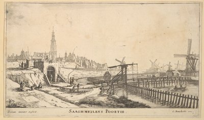 De Zaagmolenpoort, 17e eeuw door Reinier Zeeman