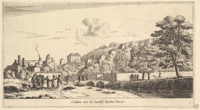 Uitzicht op Chaillot in Parijs, 17e eeuw door Reinier Zeeman