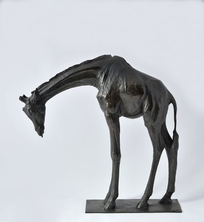 Grote Giraffe met Gebogen Hoofd, gemodelleerd 1909-10, gegoten voor 1913 door Rembrandt Bugatti